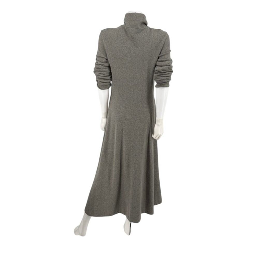 Ralph Lauren Women 100% Cashmere Gray Cowlneck Long Sleeve Midi Sweater Dress L - Picture 13 of 13